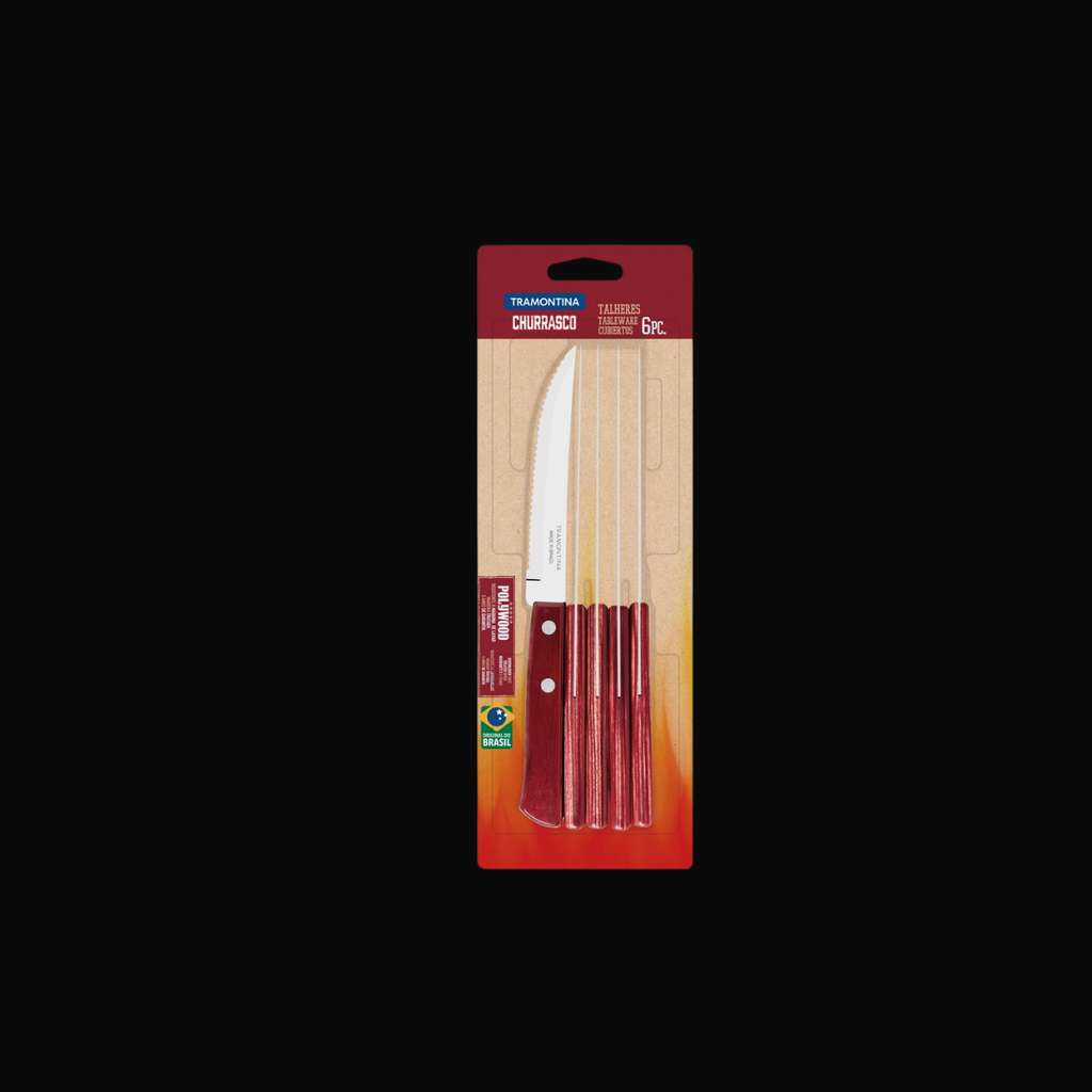 Tramontina Conjunto de Facas para Churrasco 5" Inox 6 Peças