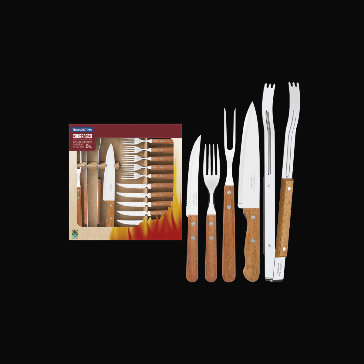 Tramontina Kit Churrasco Dynamic 15 Peças