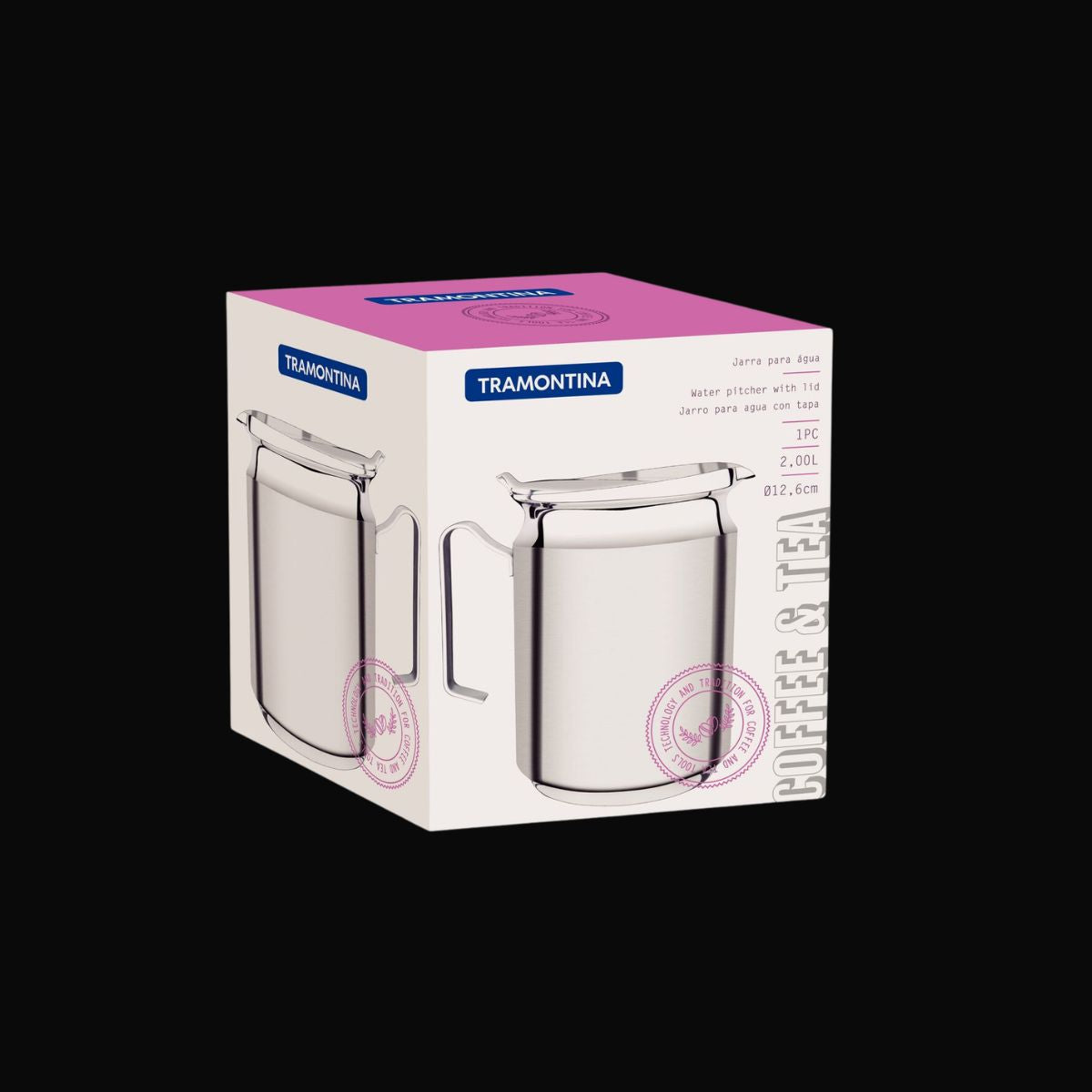 Jarra Tramontina Aço Inox 2L com Tampa