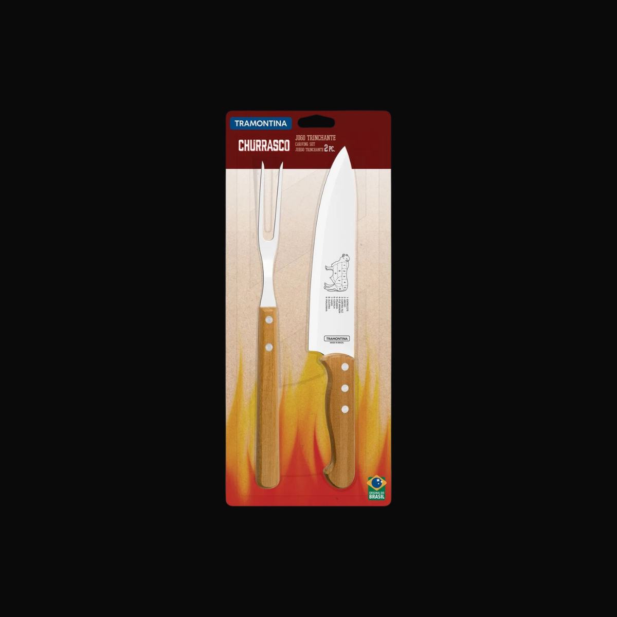 Tramontina Dynamic Jogo Trinchante 2 Peças 8" Inox