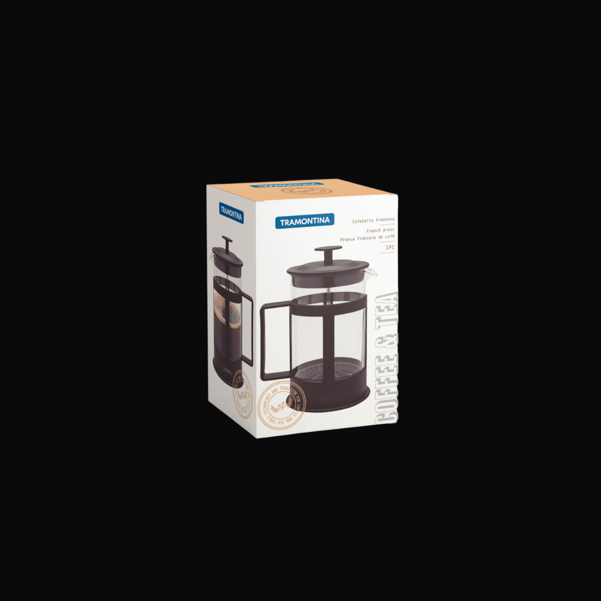 Tramontina Cafeteira Francesa 1L Vidro e Aço Inox