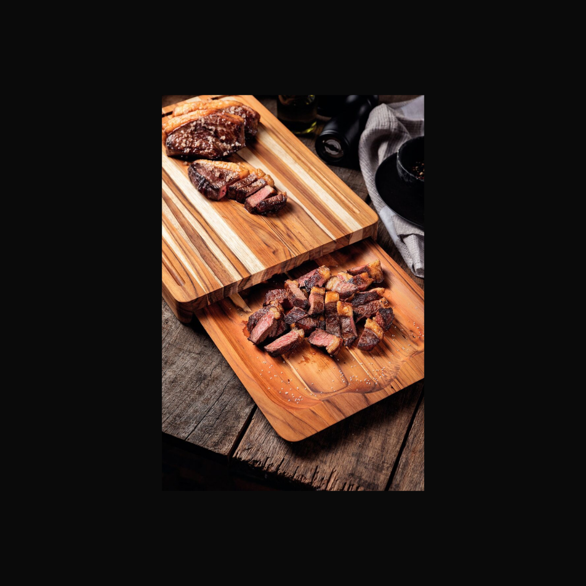 Tramontina Kit Tábua e Bandeja para Churrasco Teca 40x30cm