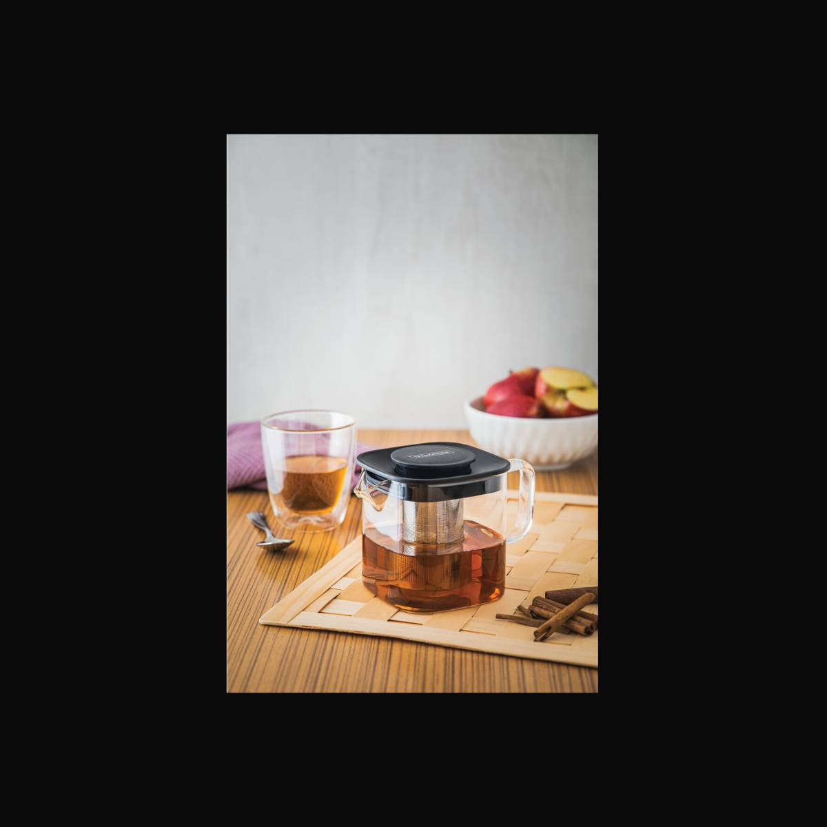 Tramontina Bule de Chá em Vidro e Aço Inox com Infusor 600ml