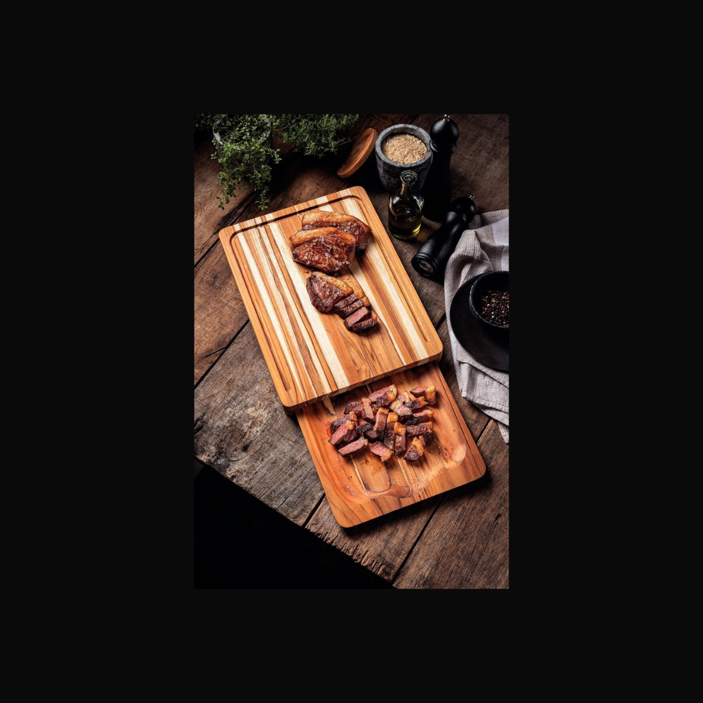 Tramontina Kit Tábua e Bandeja para Churrasco Teca 40x30cm