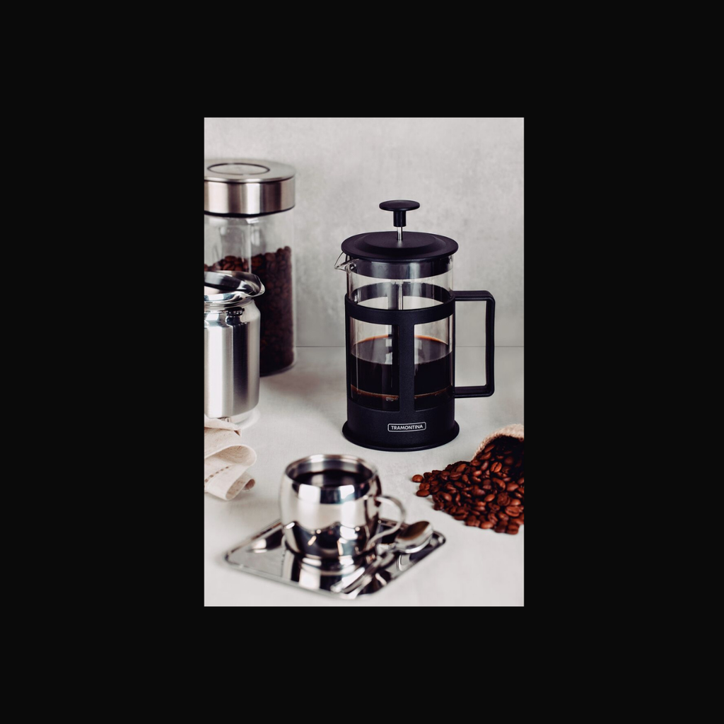 Tramontina Cafeteira Francesa 1L Vidro e Aço Inox