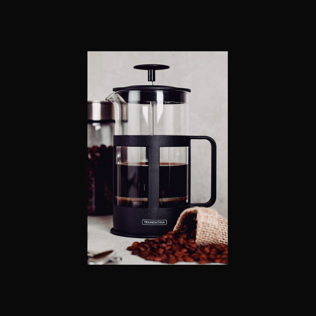 Tramontina Cafeteira Francesa 1L Vidro e Aço Inox