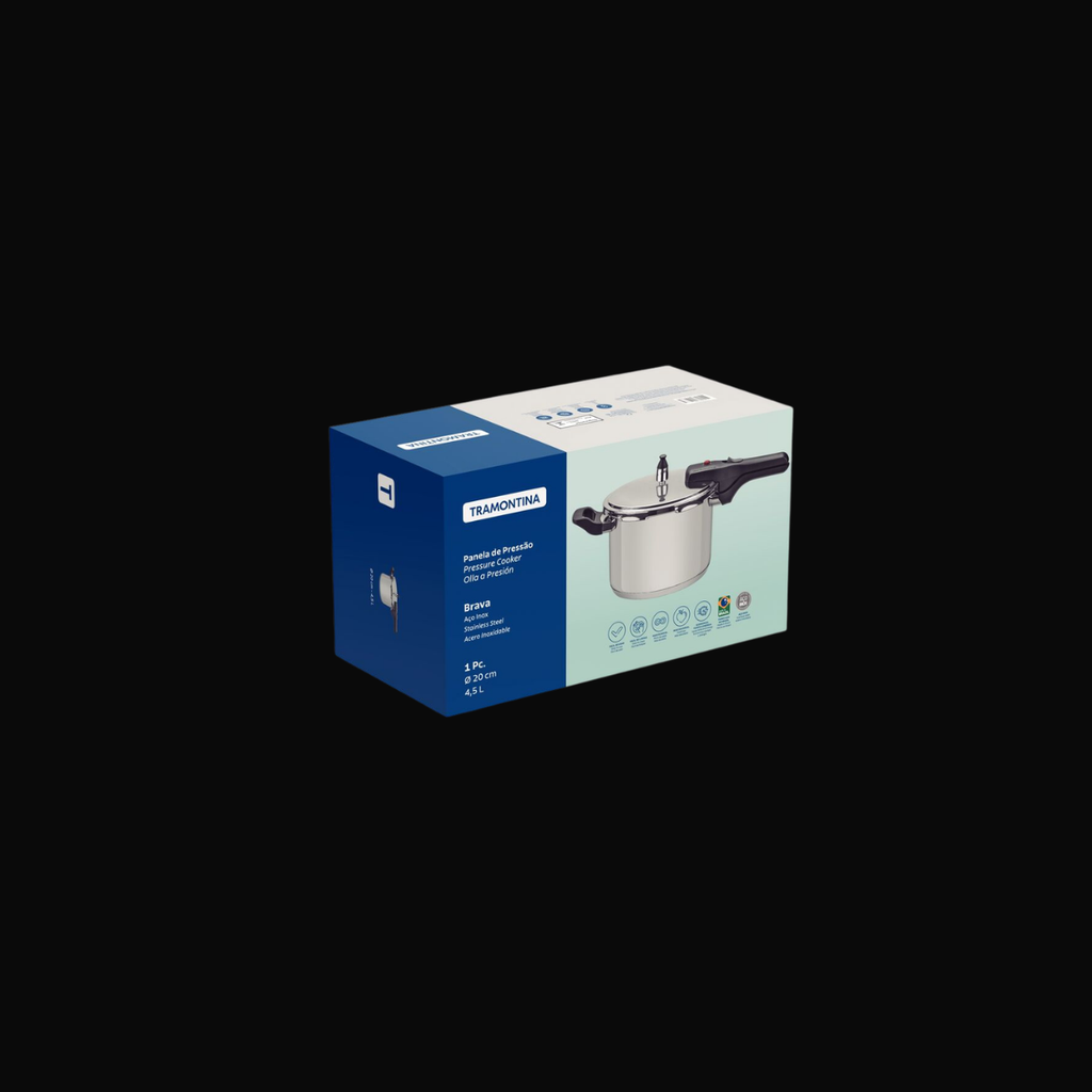 Tramontina Panela de Pressão Brava Inox Fundo Triplo 20cm 4,5L