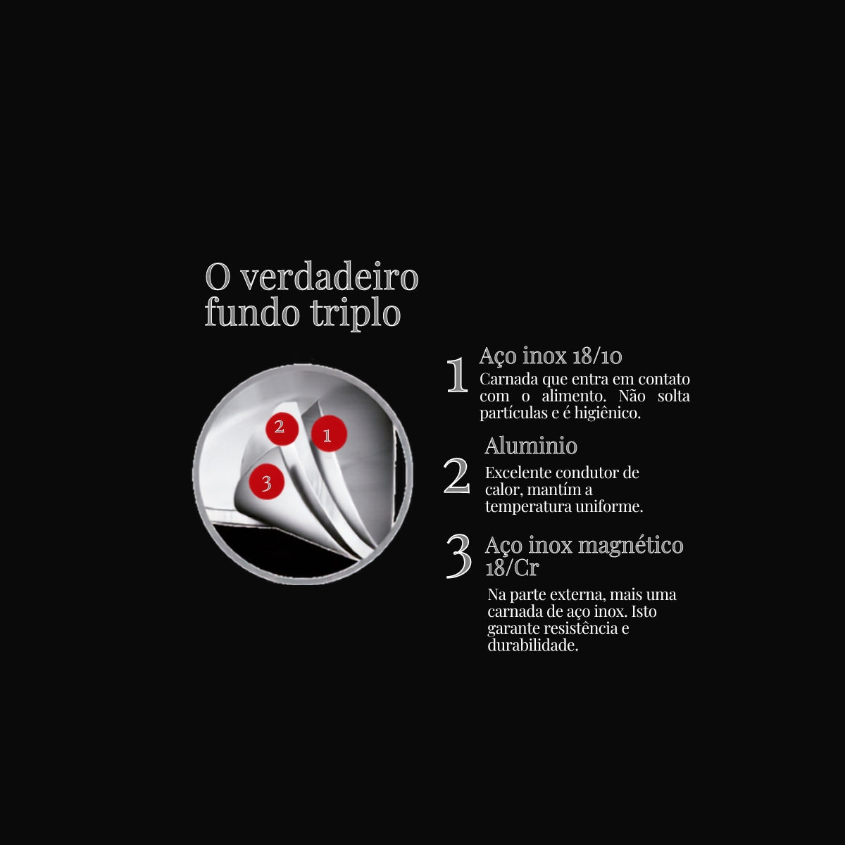 Caldeirão Tramontina Astro Silicone em Aço Inox com Fundo Triplo com Tampa de Vidro 30 cm 15,2 L