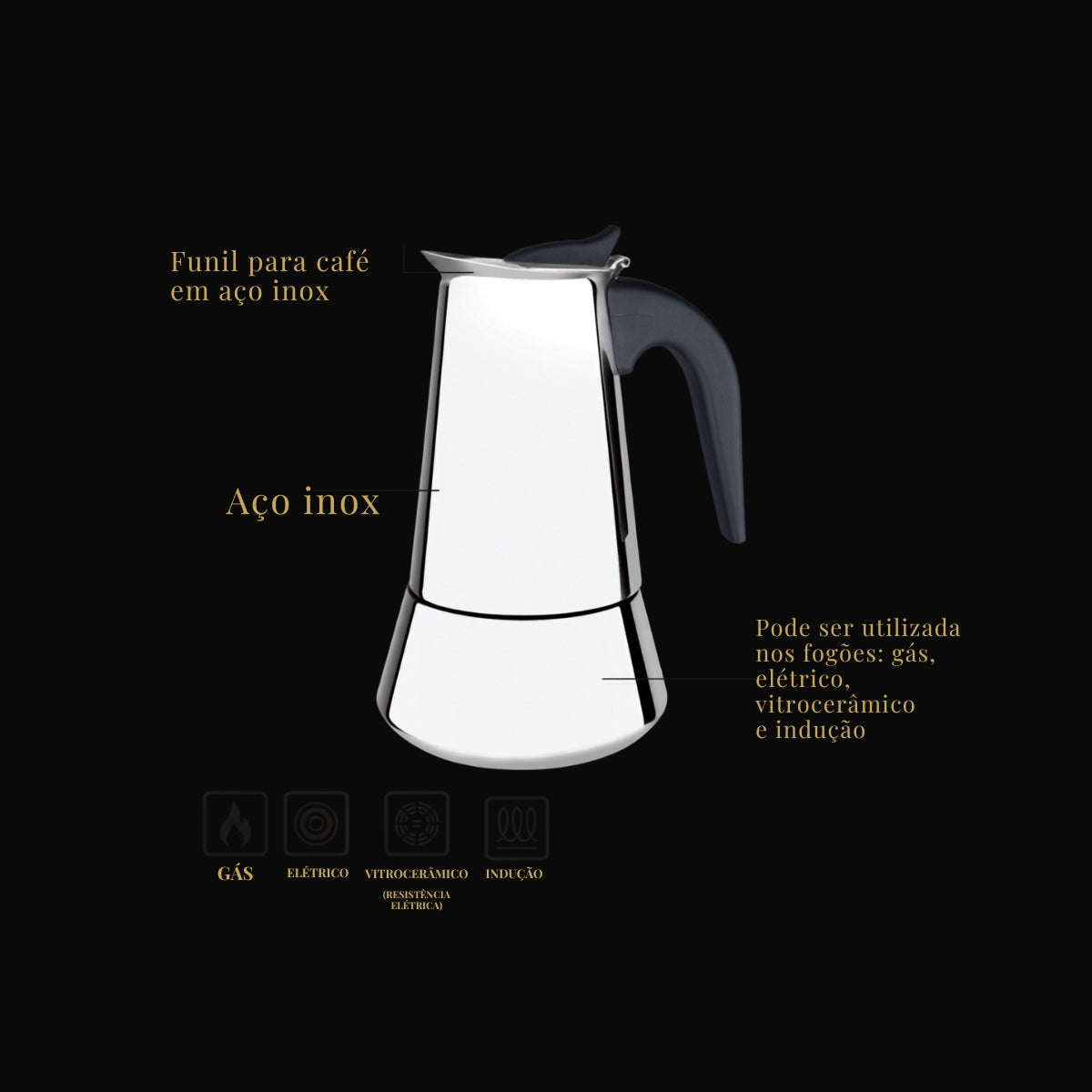 Cafeteira Italiana Tramontina para Espresso 350 ml